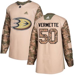 Herren Anaheim Ducks Eishockey Trikot Antoine Vermette #50 Camo Veterans Day Practice